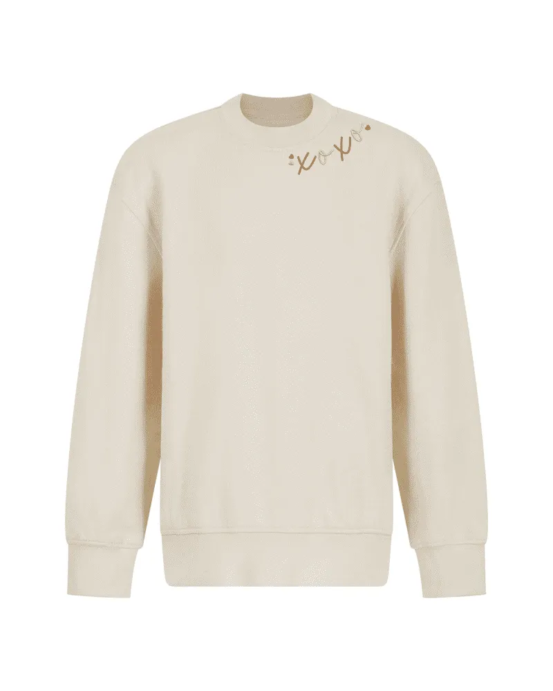 XOXO Embroidered Sustainable Sweatshirt